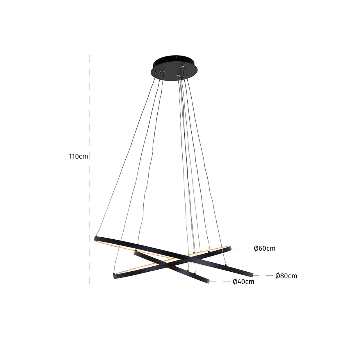 Amira black Chandelier