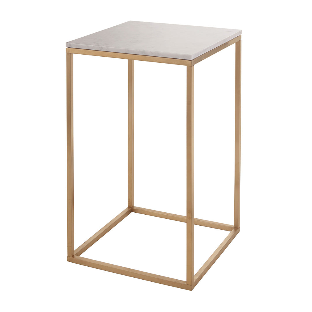 Marble and Brass Side Table