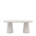 Linen Oval Dining Table