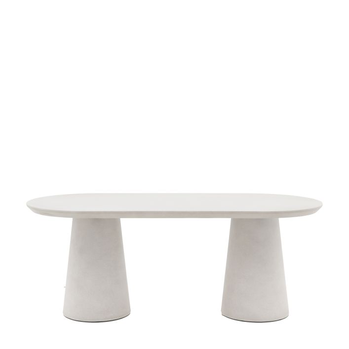 Linen Oval Dining Table
