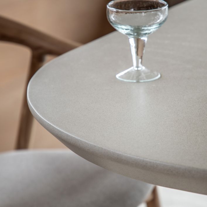 Linen Oval Dining Table