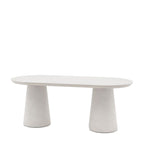 Linen Oval Dining Table