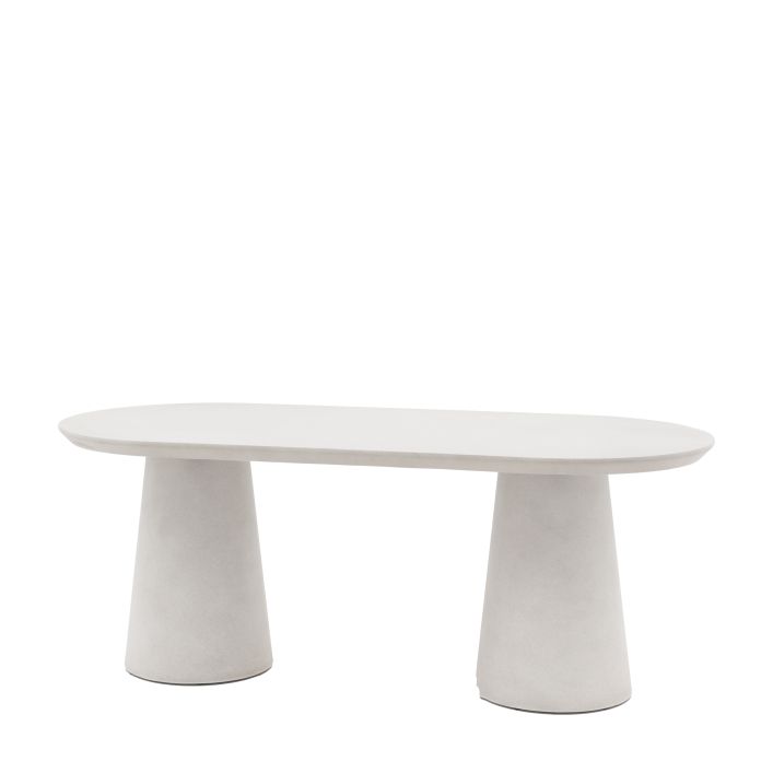 Linen Oval Dining Table