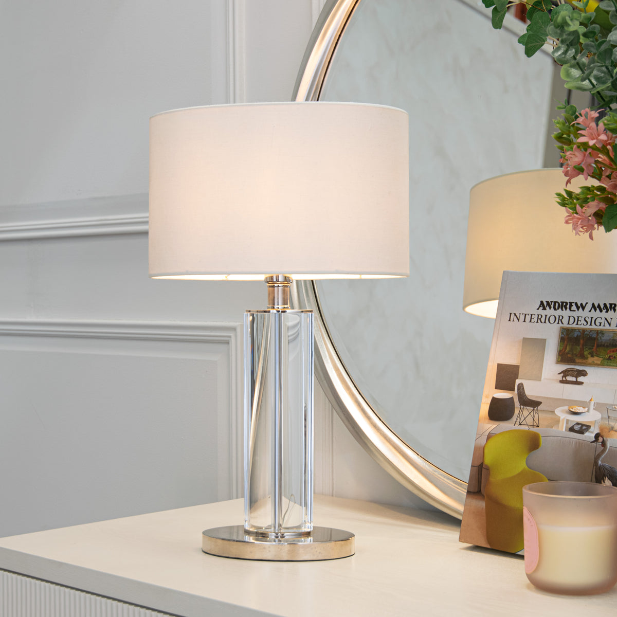 Clear Crystal Table Lamp - roomset