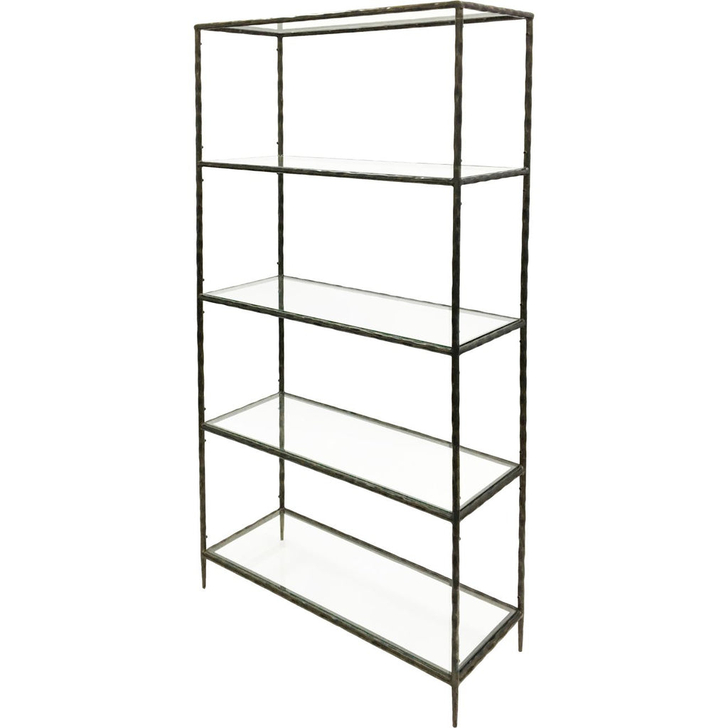 Shelving -Dark Bronze with Glass Shelves