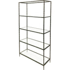 Shelving -Dark Bronze with Glass Shelves