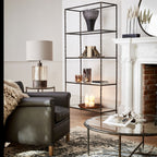 Shelving -Dark Bronze with Glass Shelves