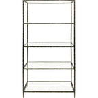 Shelving -Dark Bronze with Glass Shelves