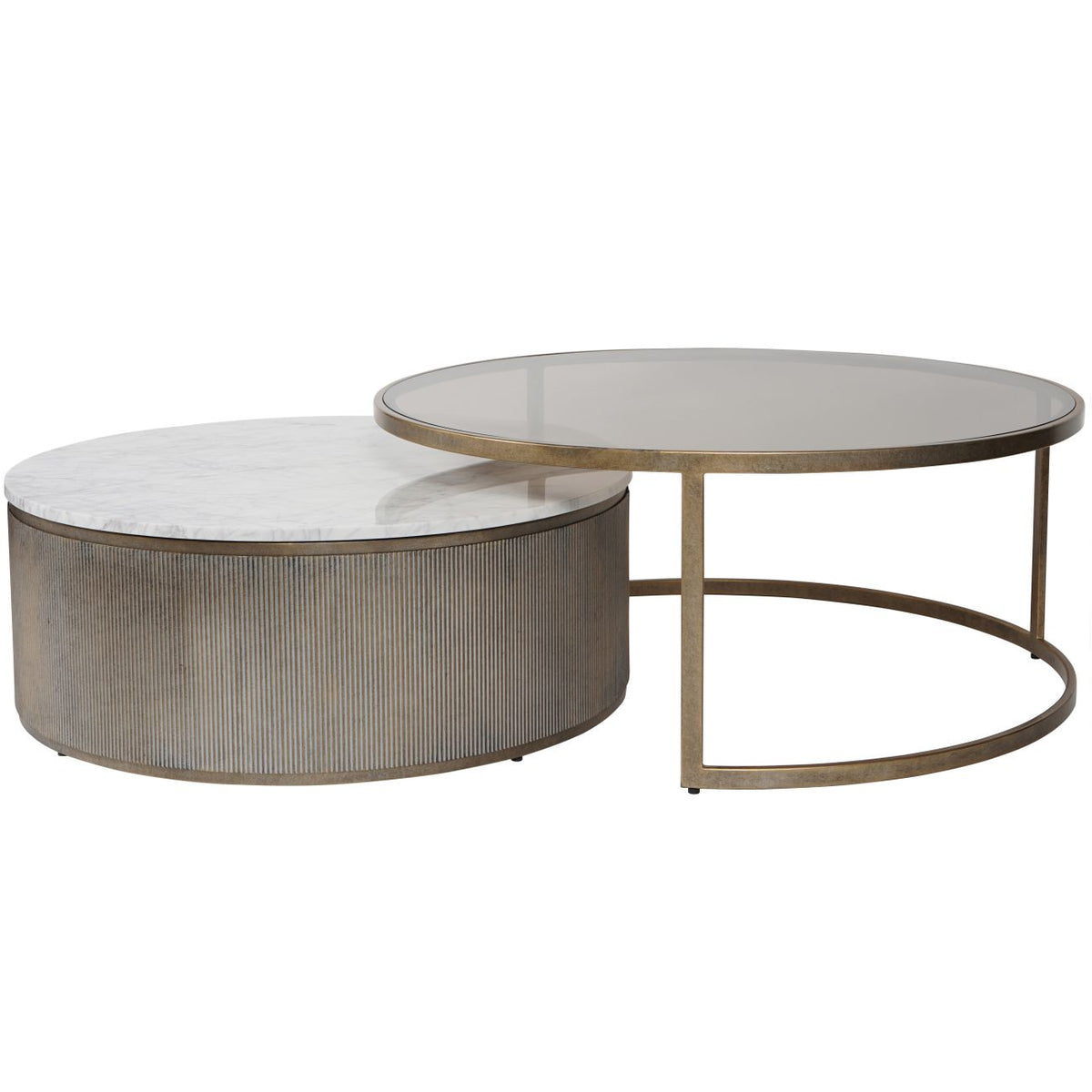 Aged Gold Coffee Nested Tables