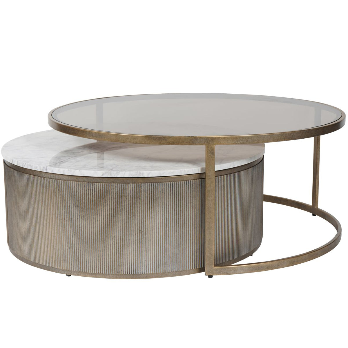 Aged Gold Coffee Nested Tables