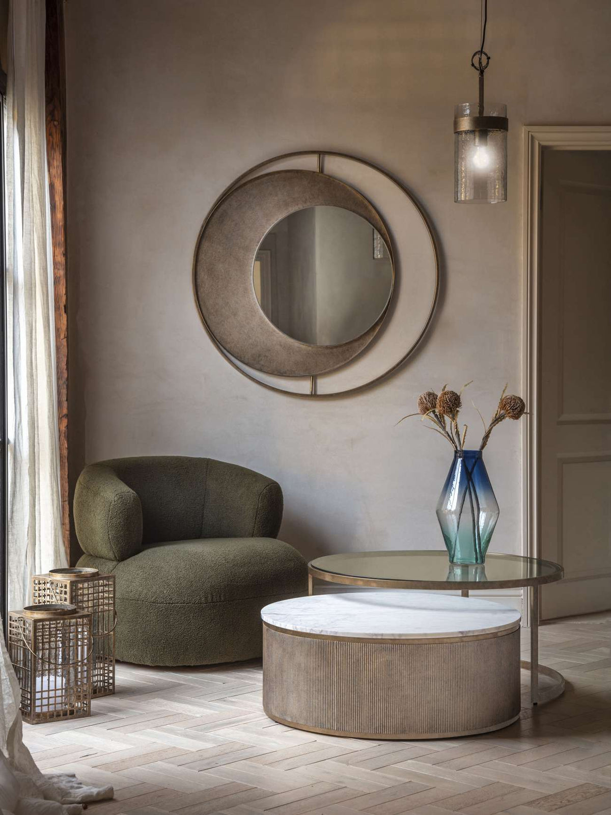 Aged Gold Coffee Nested Tables