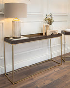 Alyne Chocolate Finish Console Table