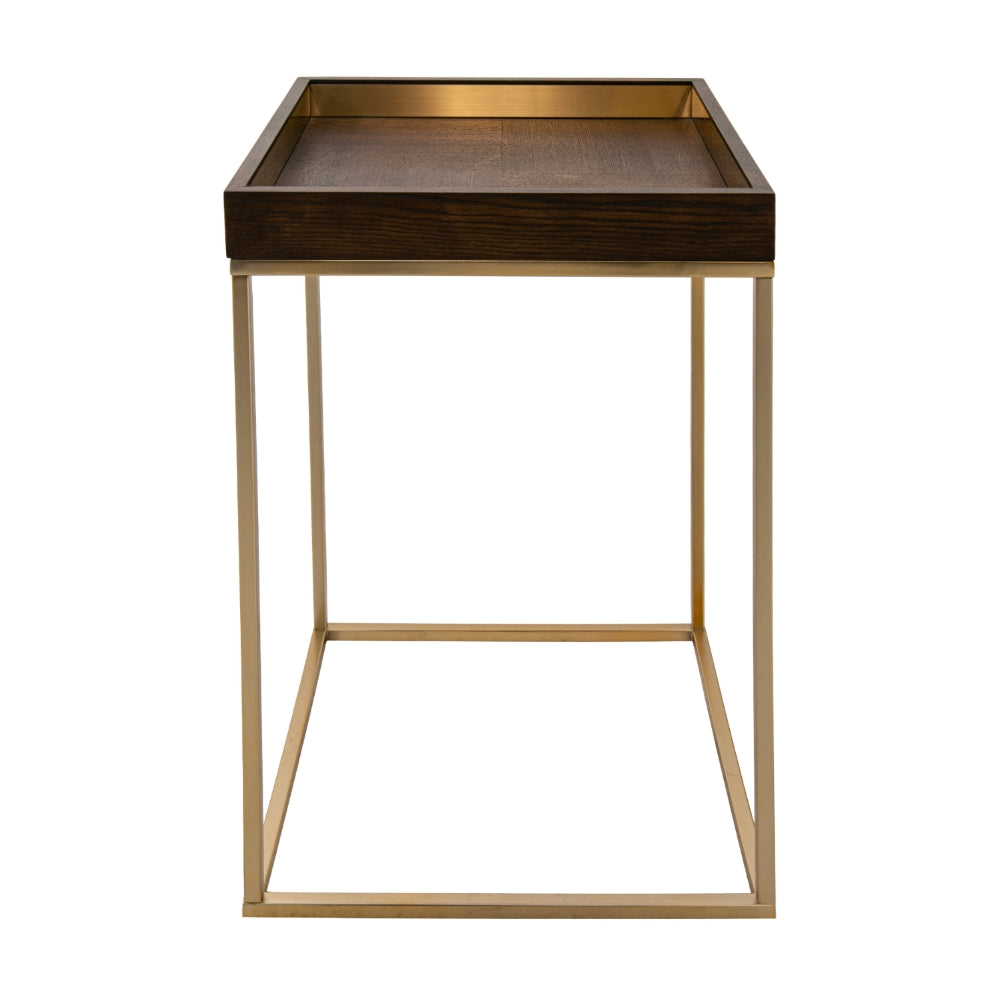 Alyne Chocolate Finish Side Table