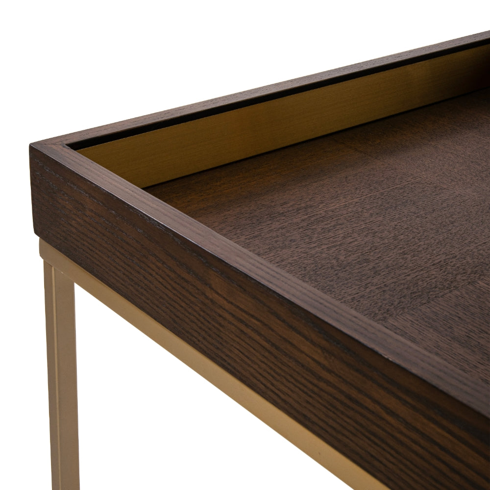 Alyne Chocolate Finish Side Table