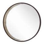 Alyne Chocolate Finish Round Mirror