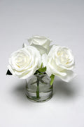 White Rose in water glass