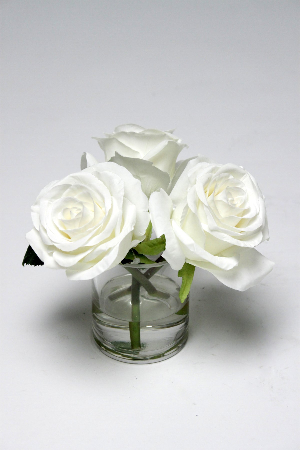 White Rose in water glass