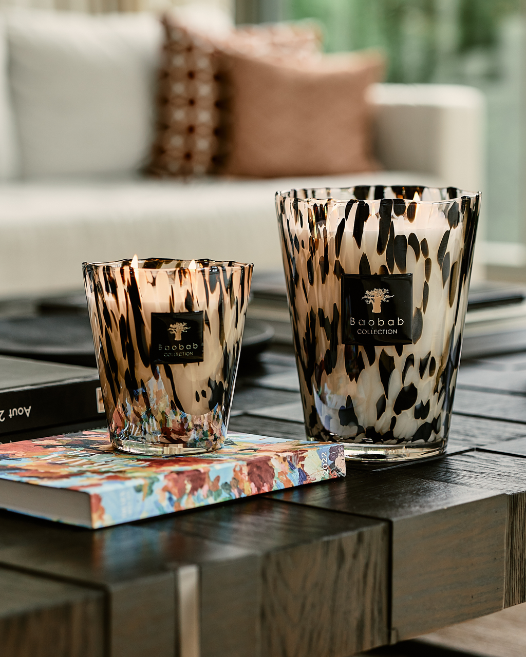 Baobab Candle Pearls Black