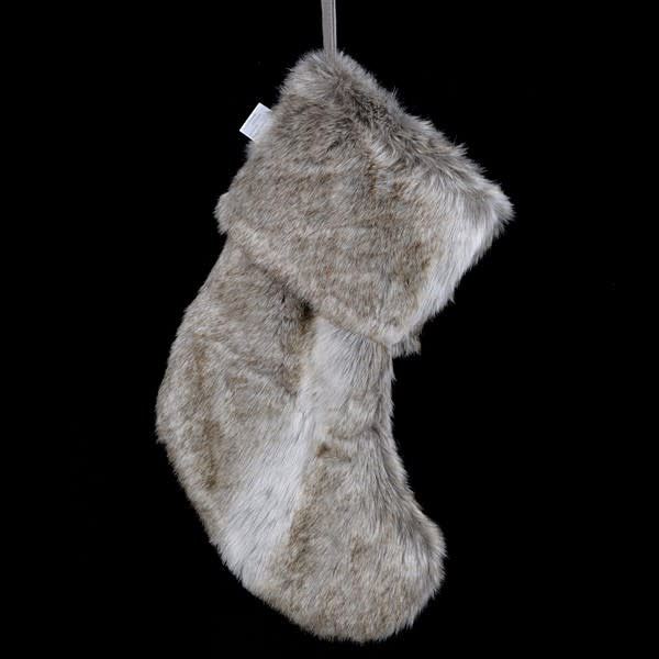 Brown Faux Xmas Stocking