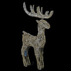 Champagne Rattan Lit Deer