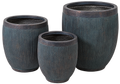 Verdigris Ribbed  Planters