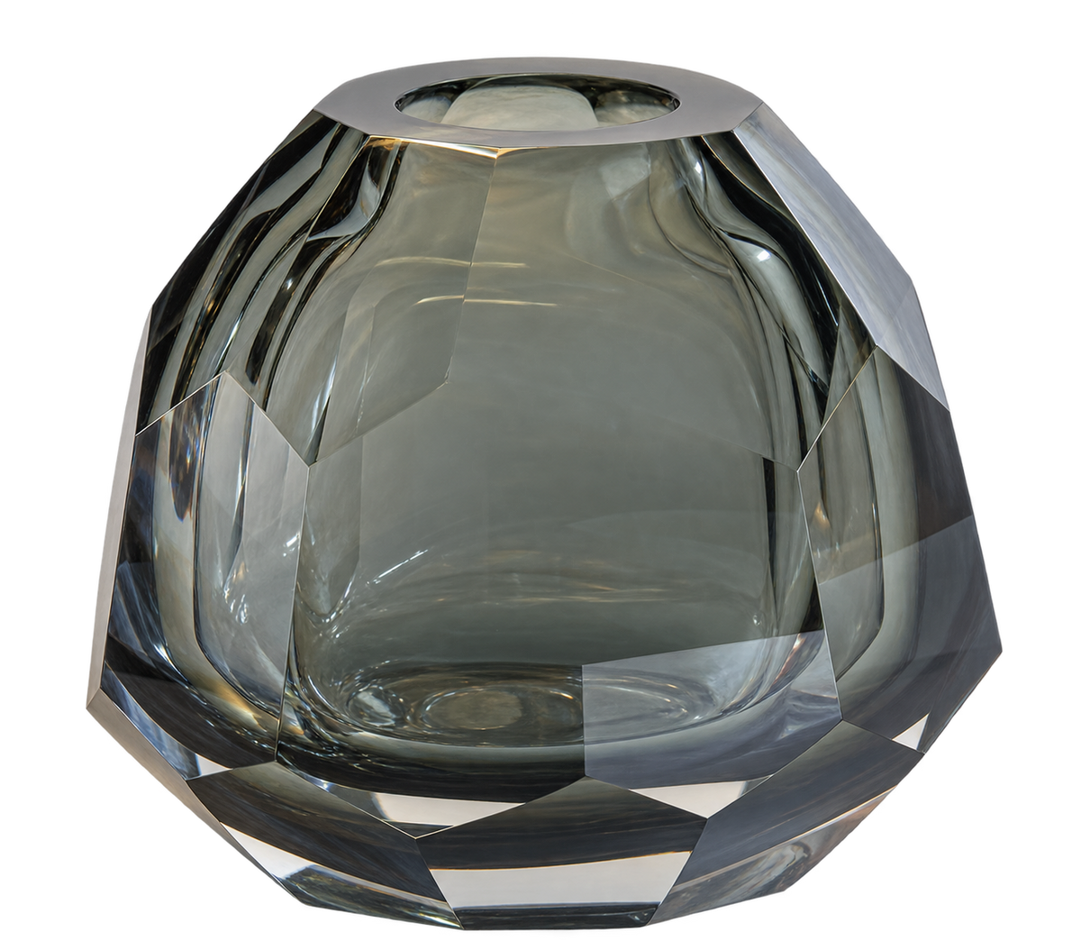 Luna Smoke Glass Vase