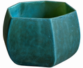 Sage Faceted Glass Vase