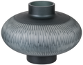 Grey Cut Glass Vase