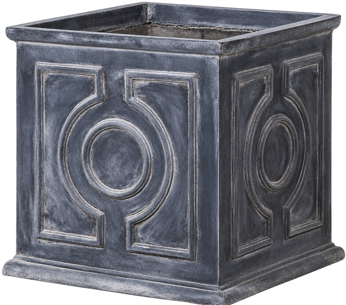 Large Aged Square Planter