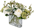 Peony Arrangement in Glass Vase
