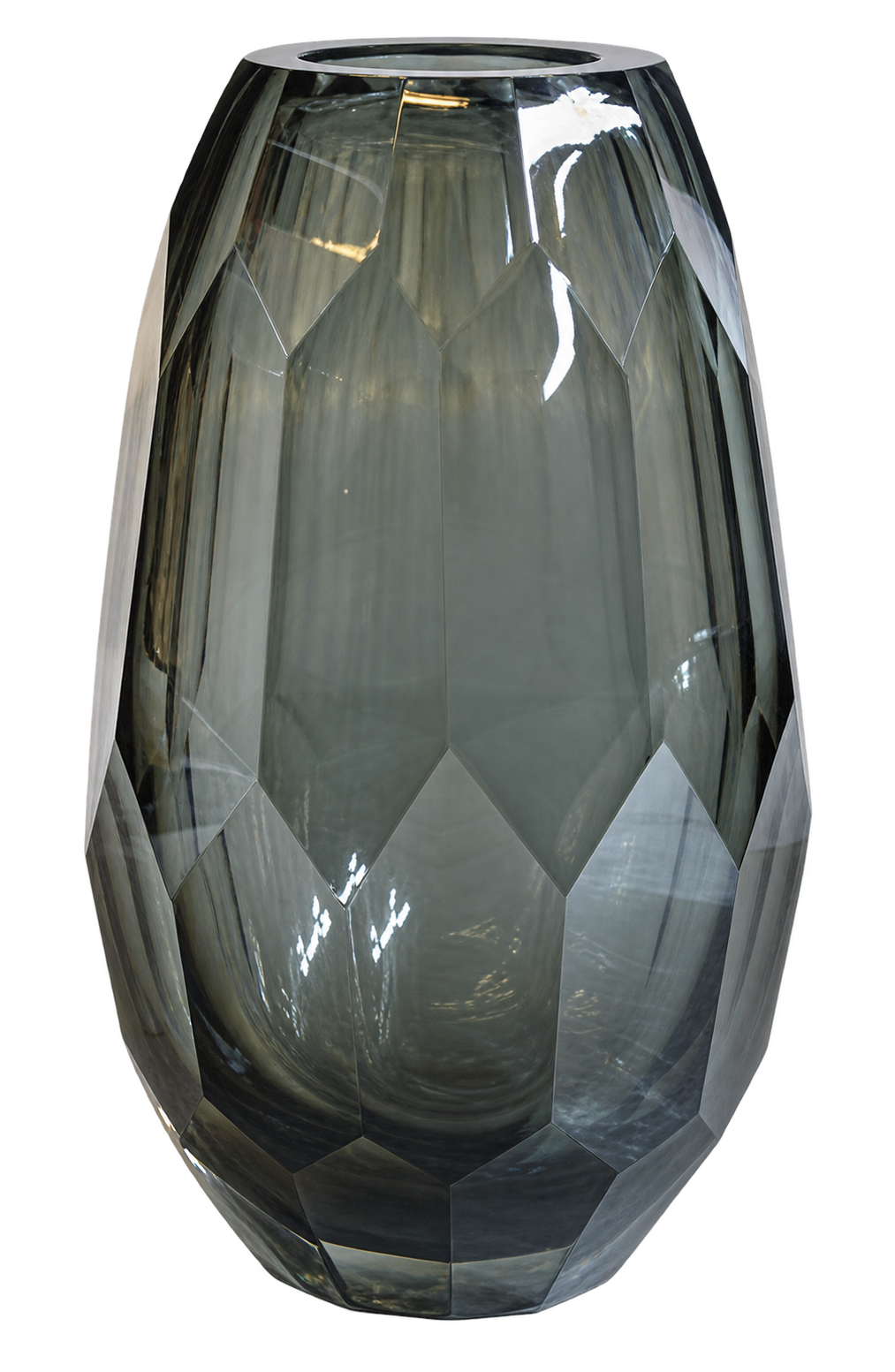 Luna Smoke Glass Vase