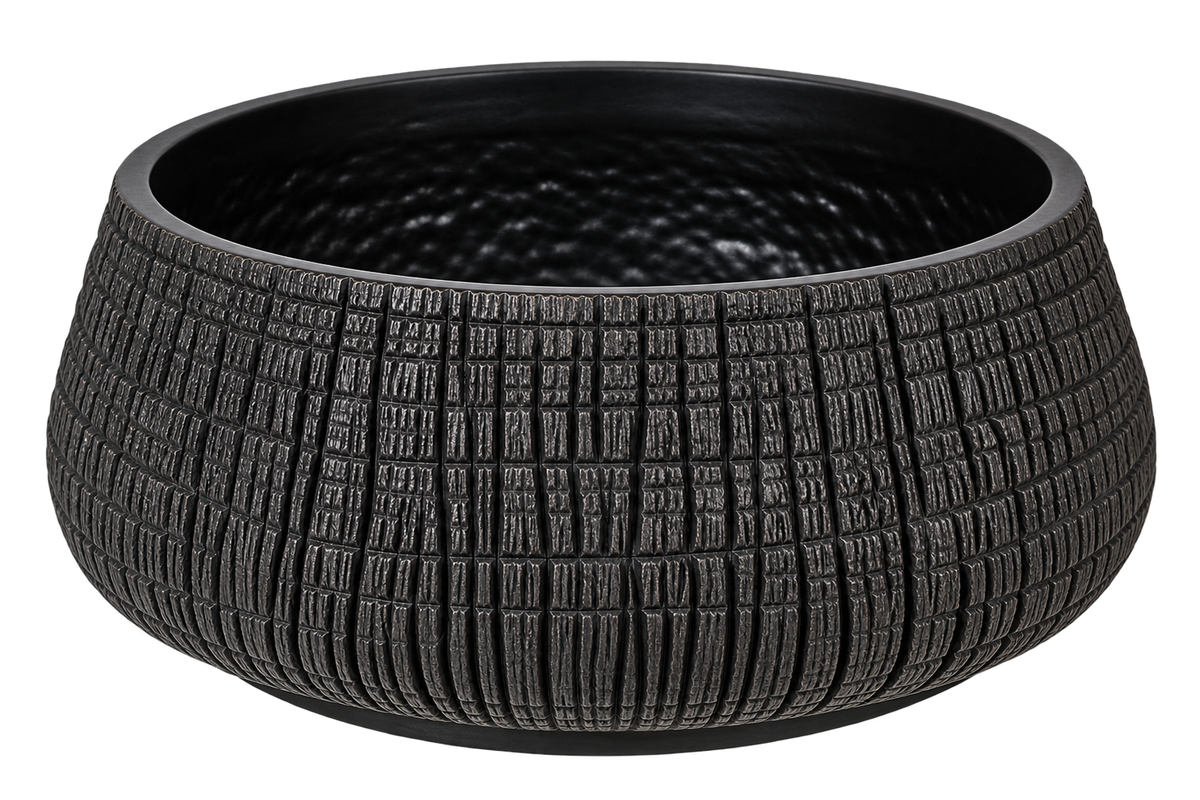 Small Black Textured Pot