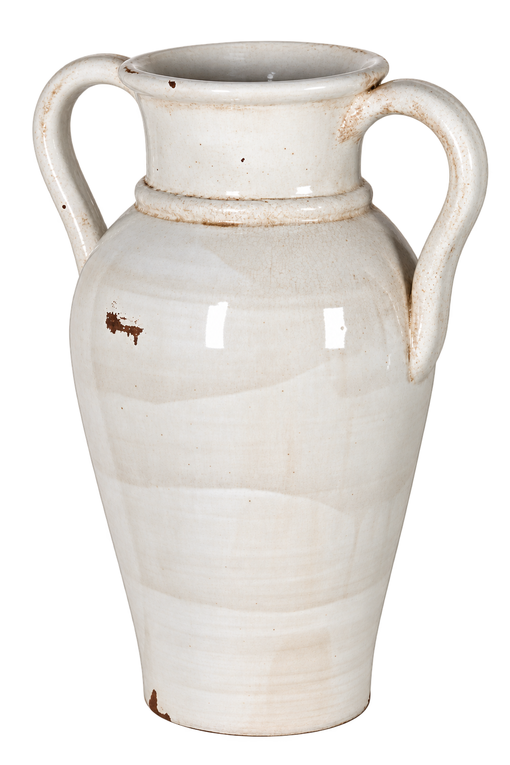 Distressed Ivory Urn Vase