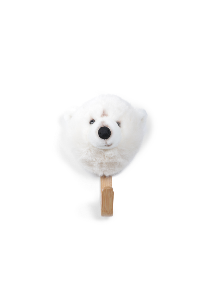 Coat hanger head white bear w/box