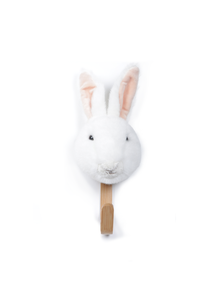 Coat hanger head white rabbit w/box