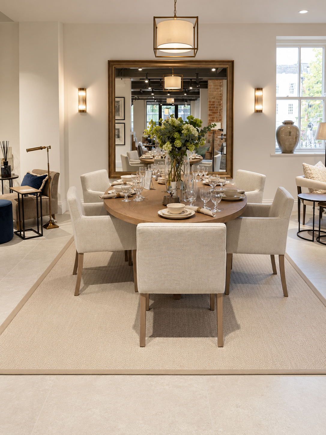 Forino Rug with Pebble Binding