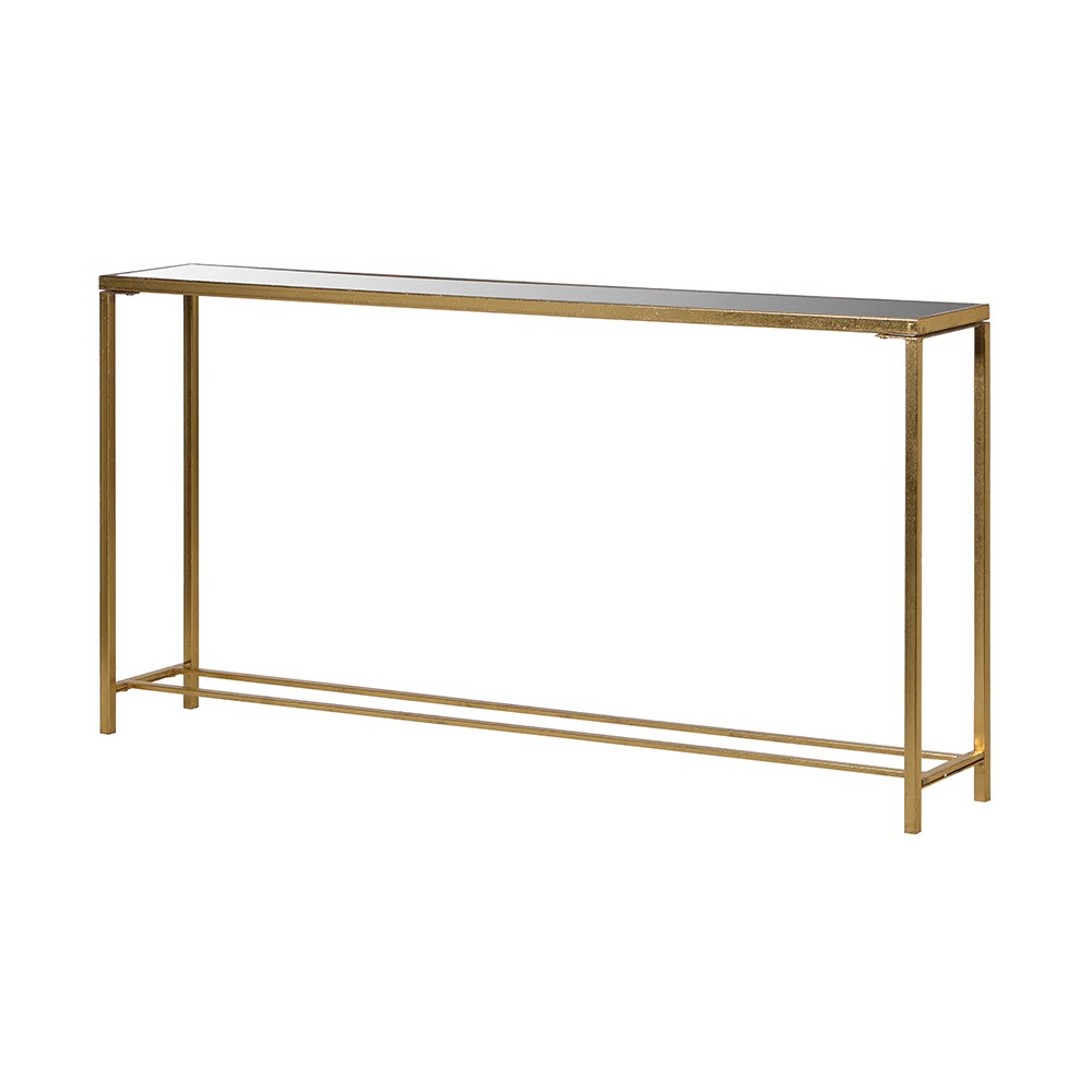 True Gold Mirror Console Table