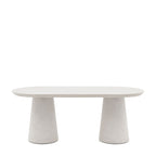 Linen Oval Dining Table