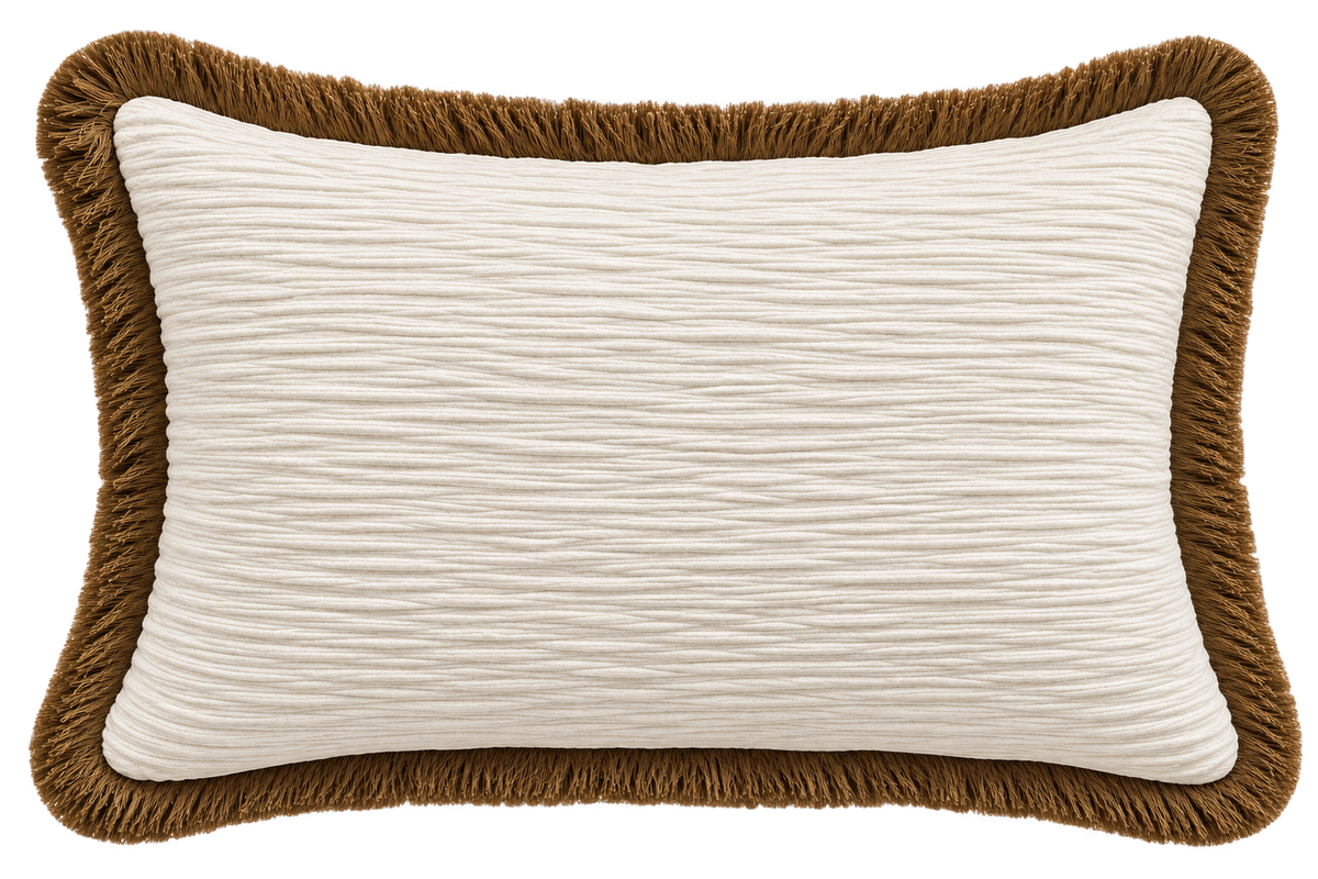 Ripple Pearl with Brown Fringe