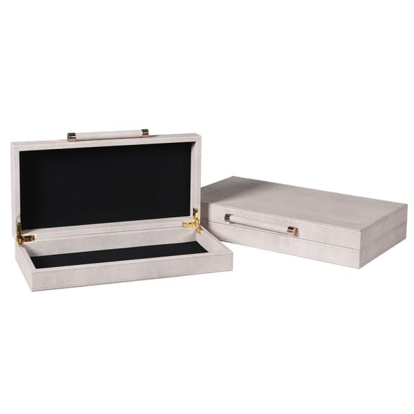 Ivory Shagreen Boxes - Set of 2