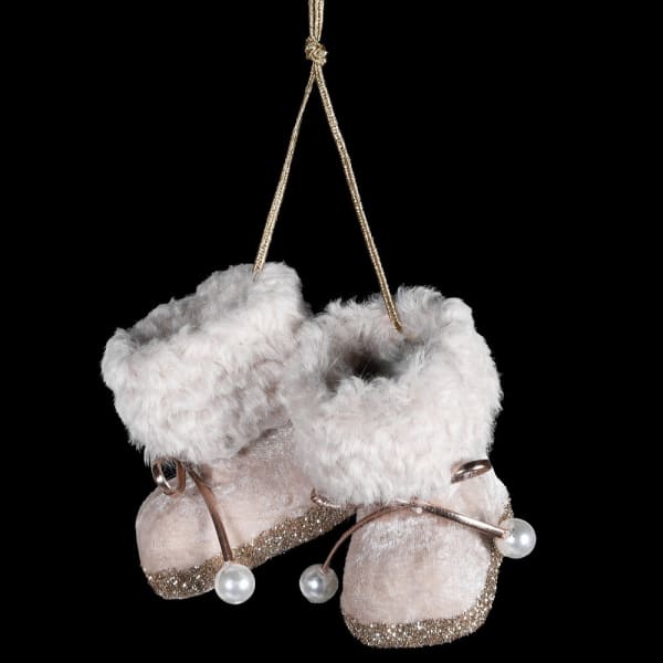 Pink Mink and Glitter Booties