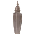 Large Grey Lidded Urn