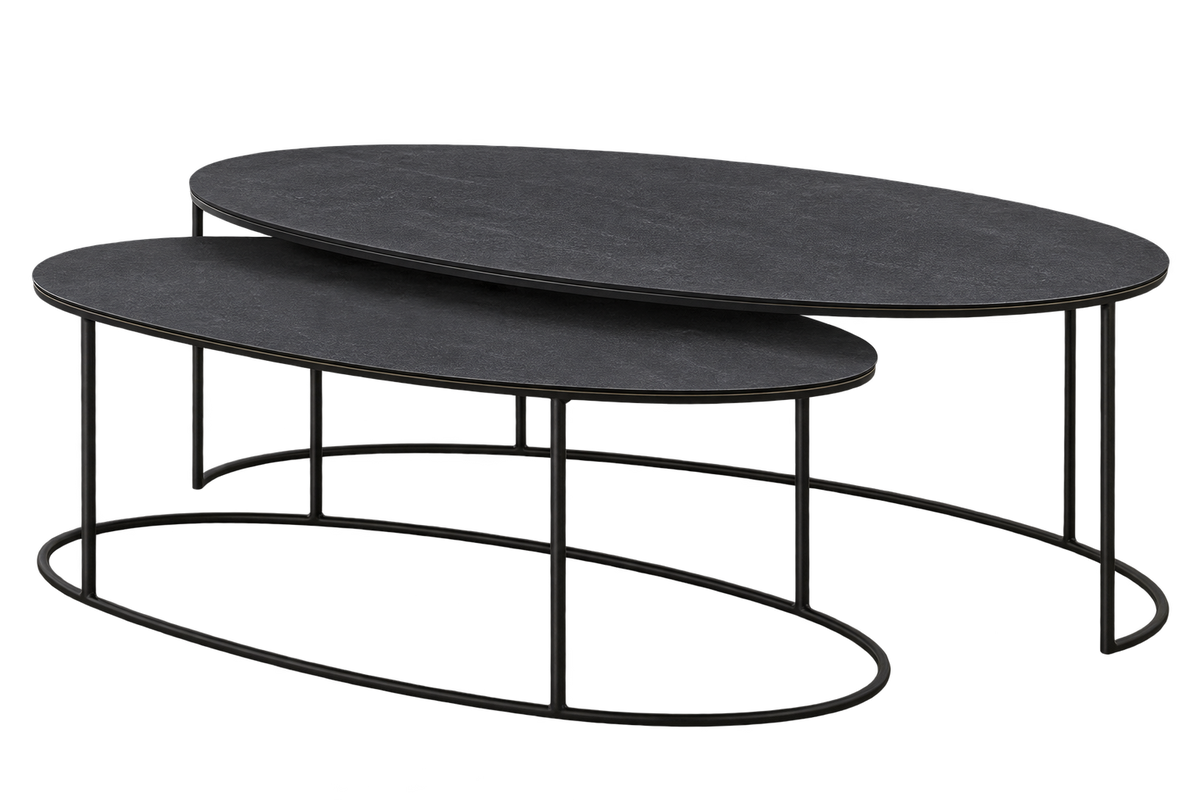 Oval Black Coffee Tables