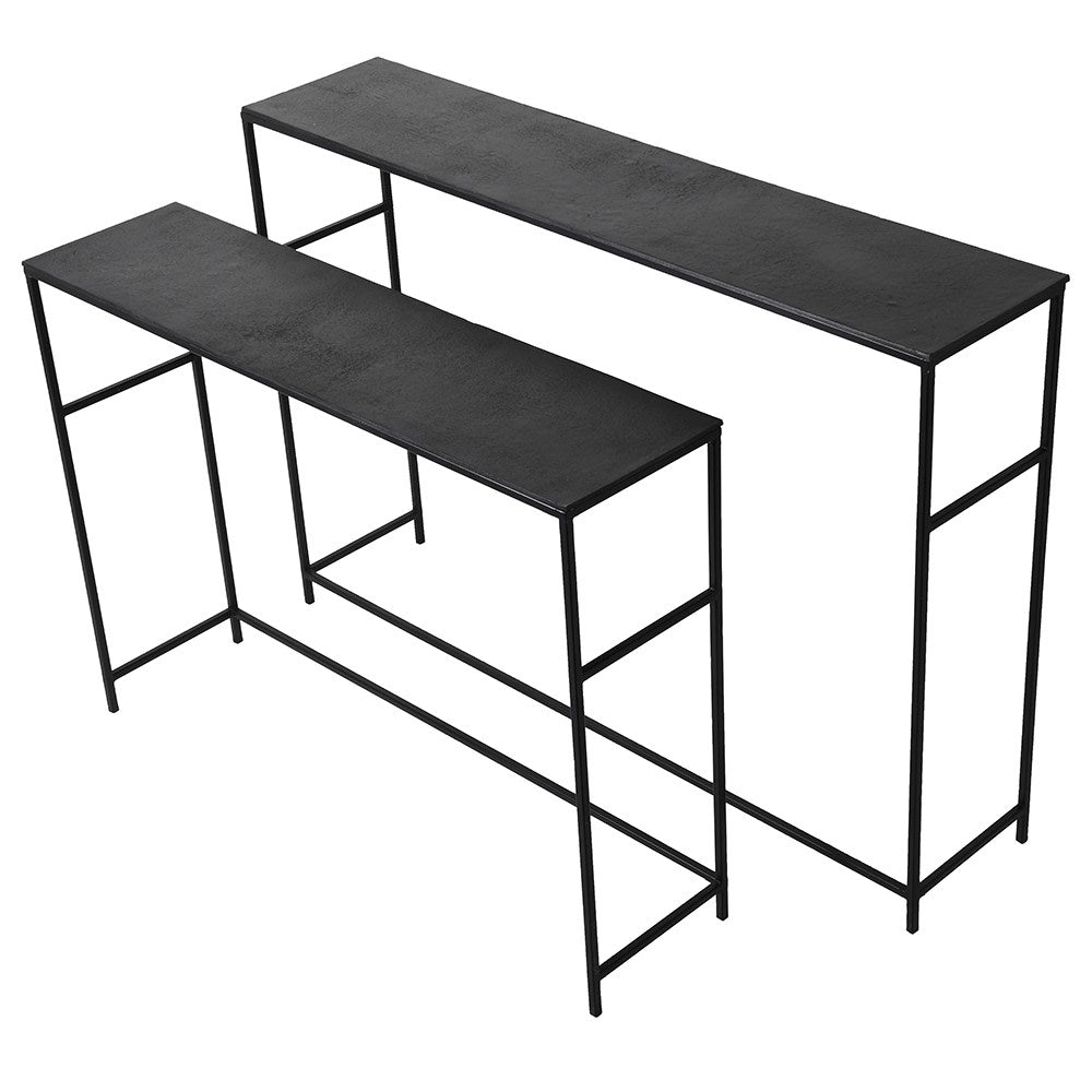 Luxe Graphite Console Table detail
