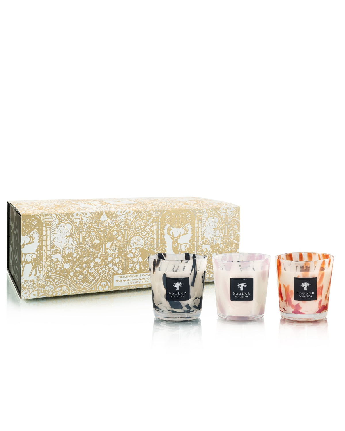 Trio Travel Candles Pearls
