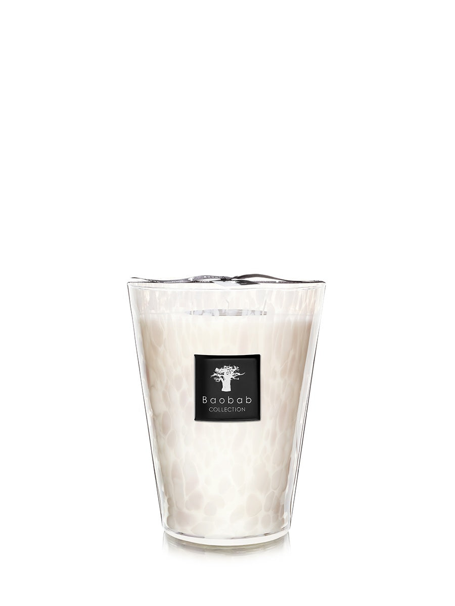 Baobab Candle White Pearls