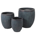 Verdigris Ribbed  Planters
