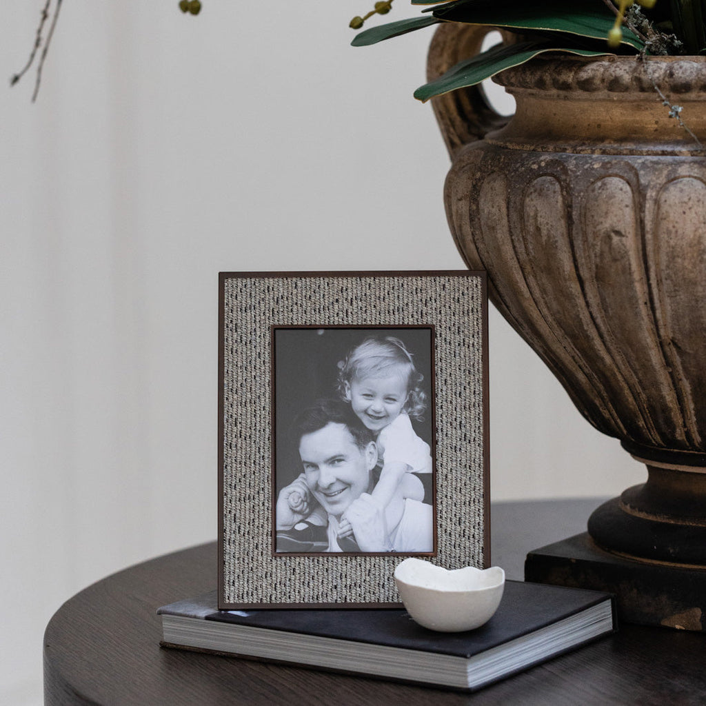Grey Tweed Rattan Frame by Sophie Paterson