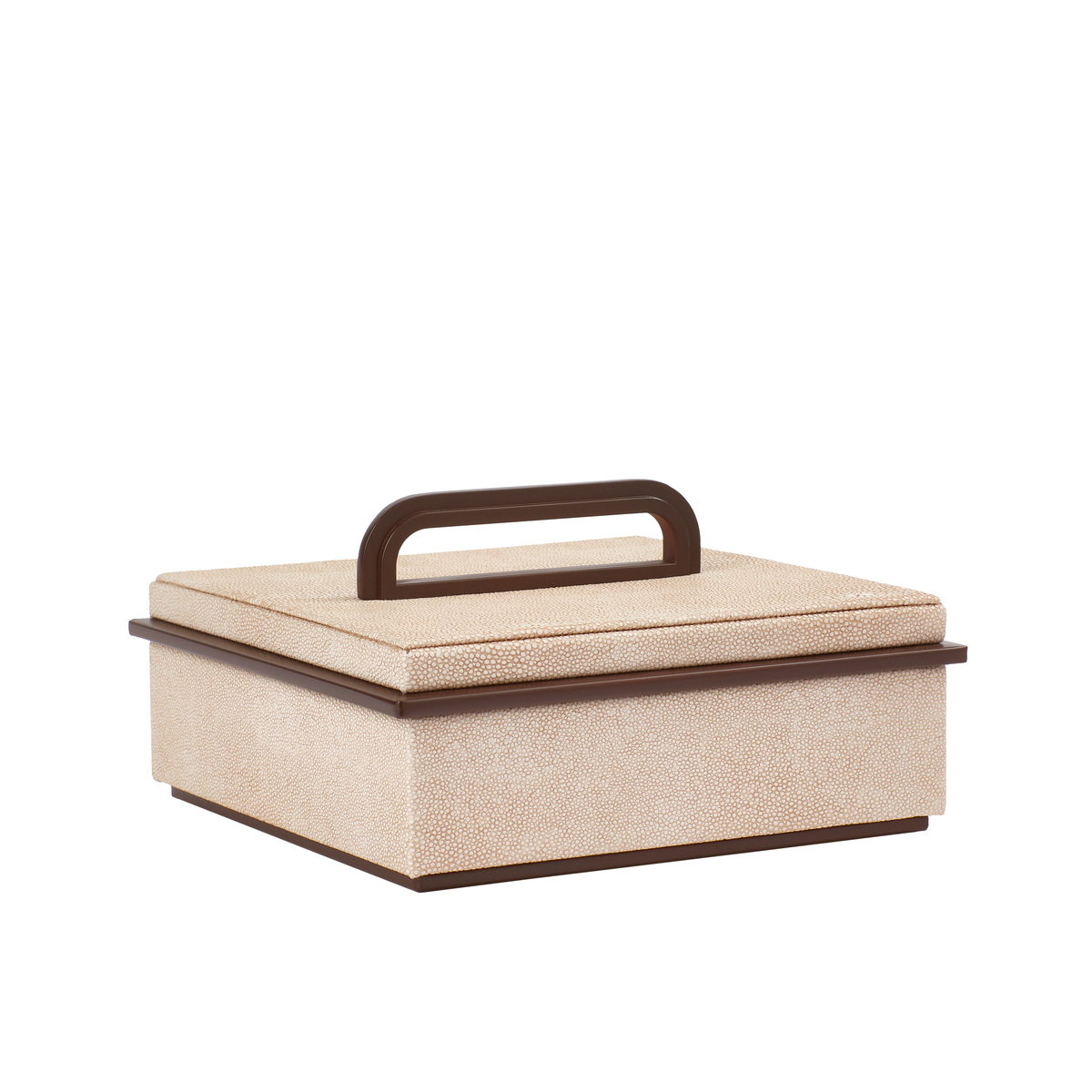 Small Ecru Faux Shagreen Box BY Sophie Paterson