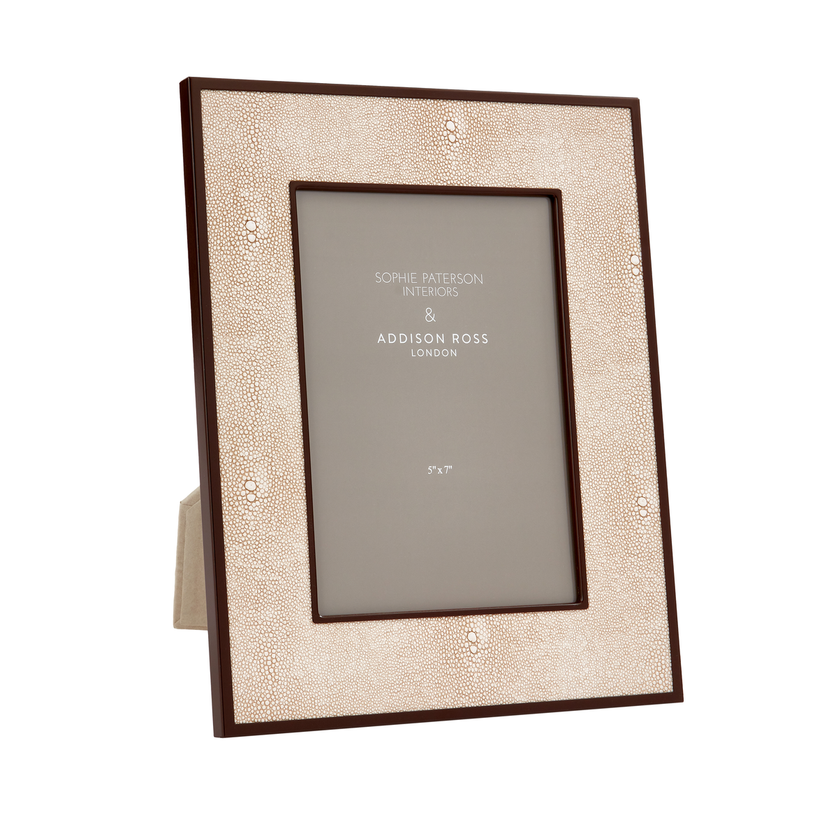 Ecru Faux Shagreen & Bronze Photo Frame BY Sophie Paterson